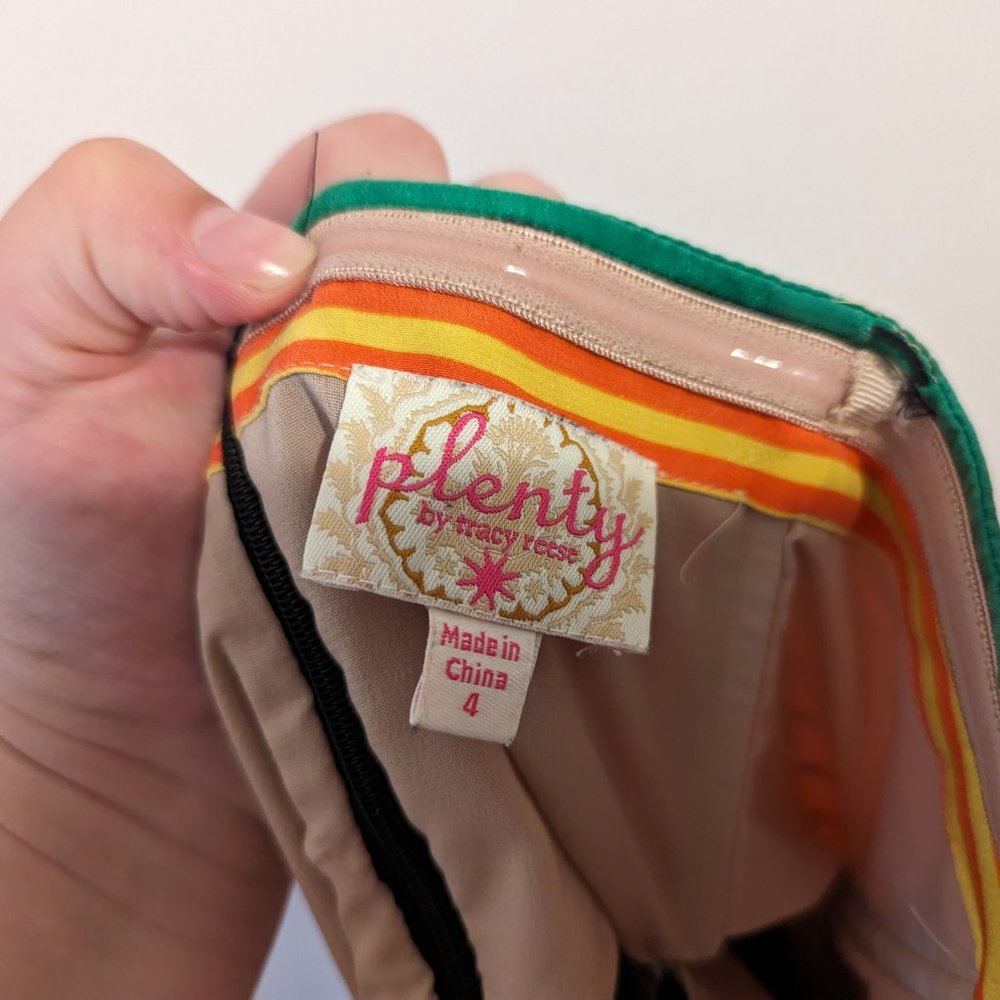 Anthropologie Plenty by Tracy Reese "Striped Stripes" Sleeveless Silk Dress - Picture 11 of 12